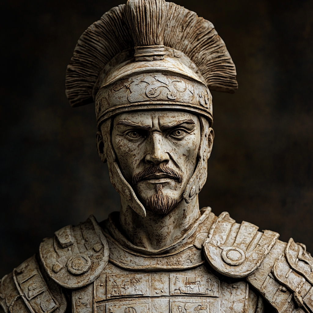 A Roman Centurion in Terracotta: Ancient Fusion Art