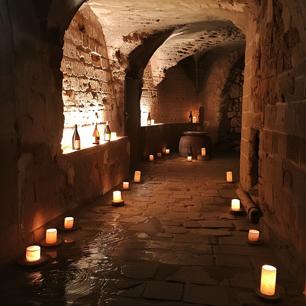 A Roman spa with Arabic influence and candlelight.