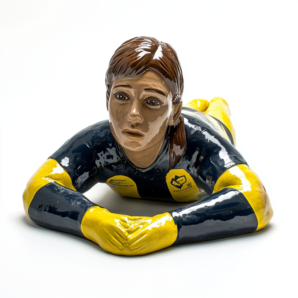 A Rugby Dummy Resembling Ilona Maher