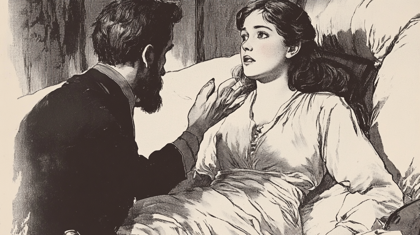 A Sad Young Woman Seeking Medical Help, 1880s.