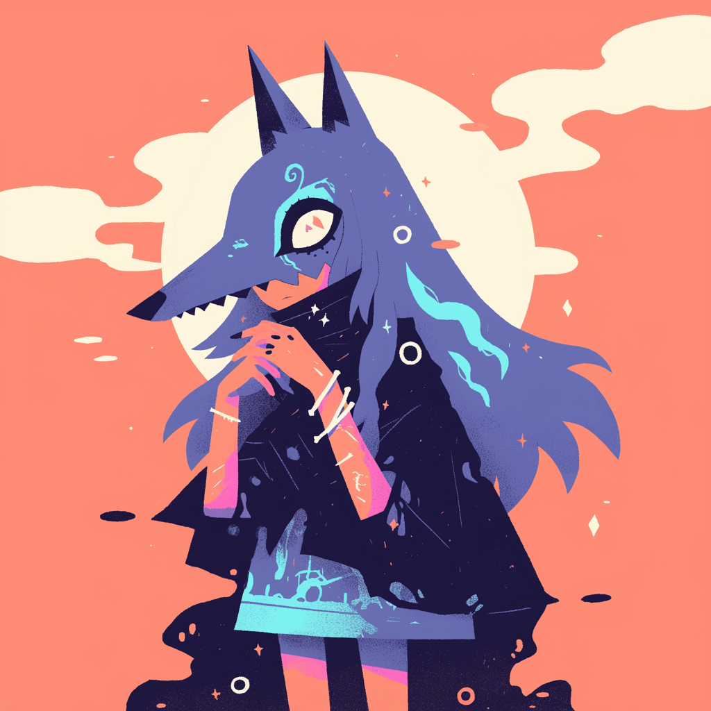 A Scared Werewolf Girl Under Sun in Disguise