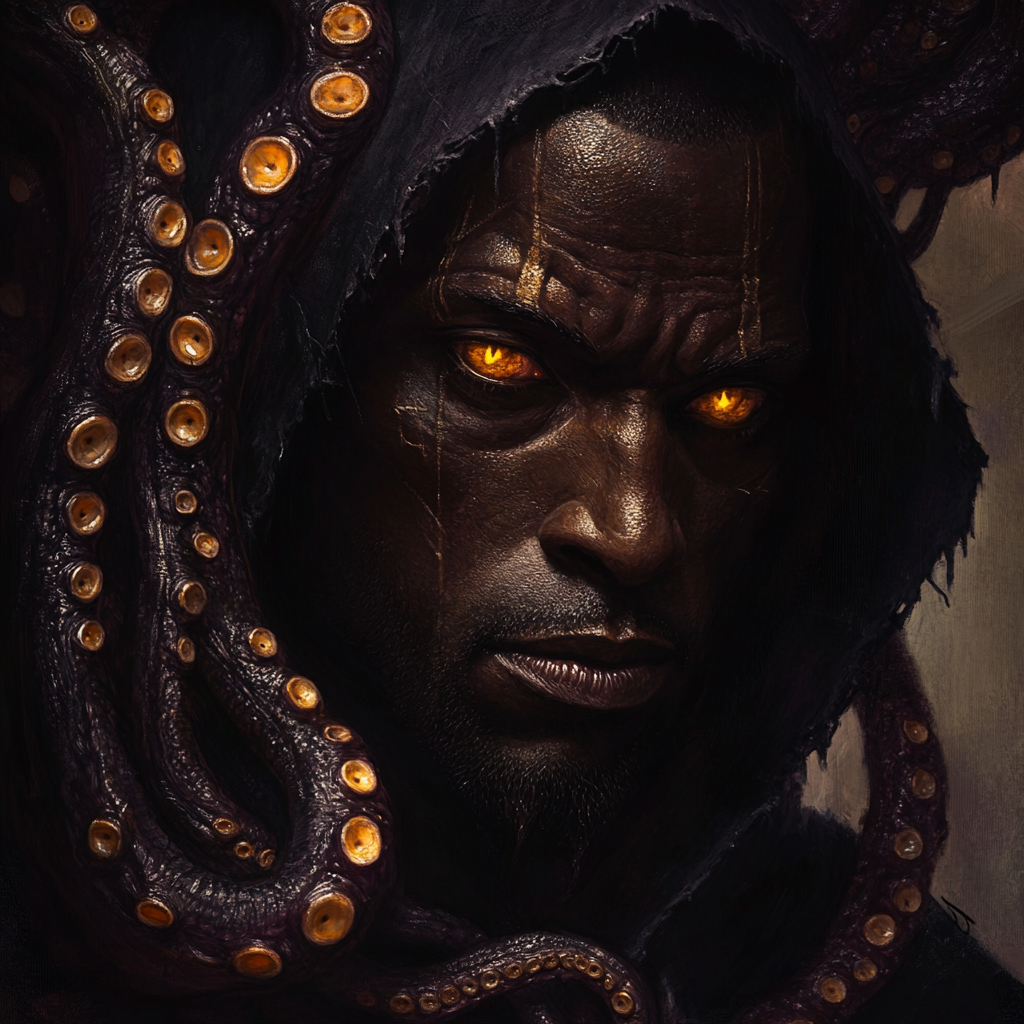 A Scary Portrait of Black Pharaoh