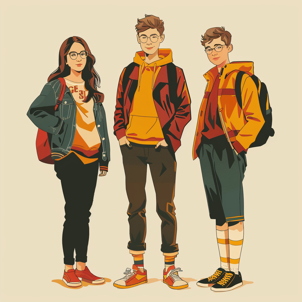 A School Flier with 3 Young Adults