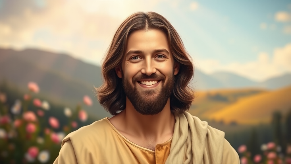 A Serene Portrait of Jesus with Compassionate Eyes