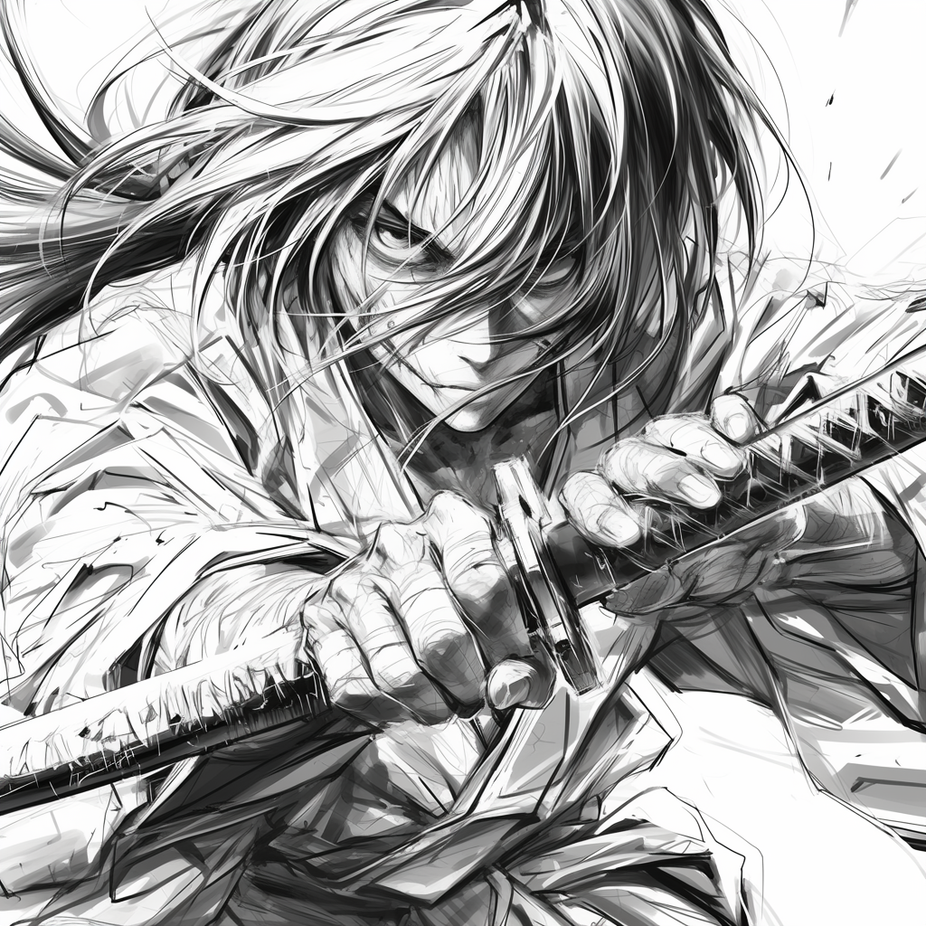 A Serious Rurouni Kenshin Drawing for a Tattoo.