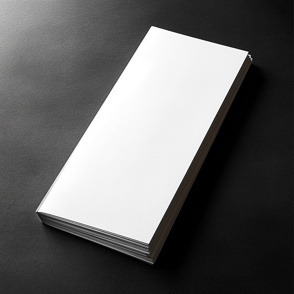 A Simple, Stark Contrast of White Brochure on Black