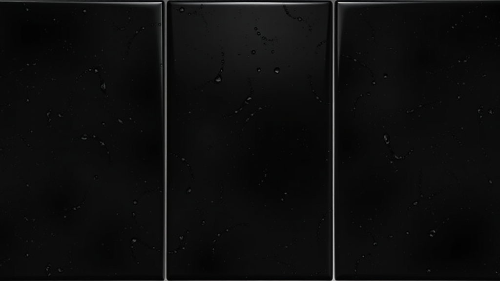 A Single Glossy Black Square Tile