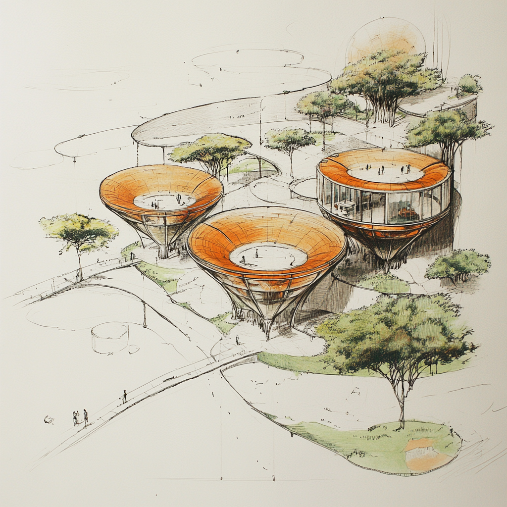 A Sketch of Plant Area with Storage Tanks