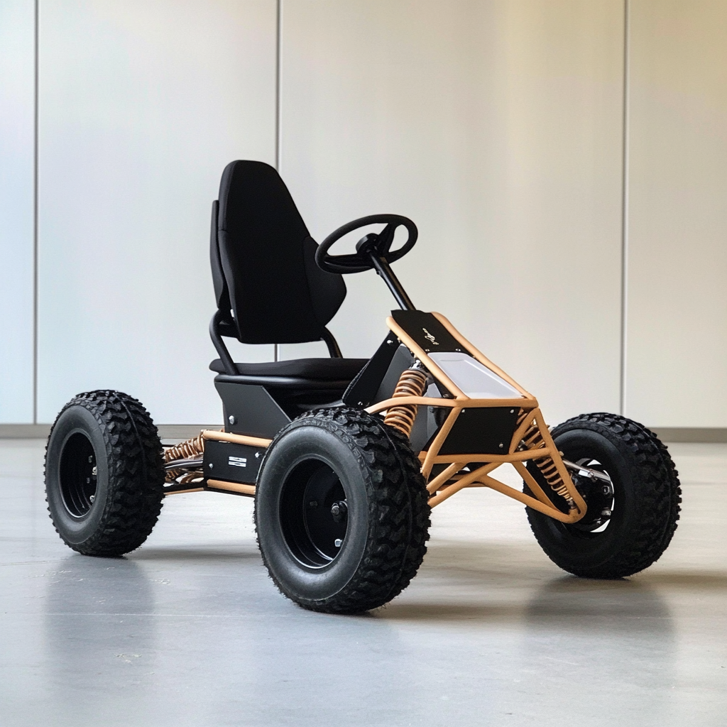 A Sleek Electric Offroad Go Kart With Roll Cage