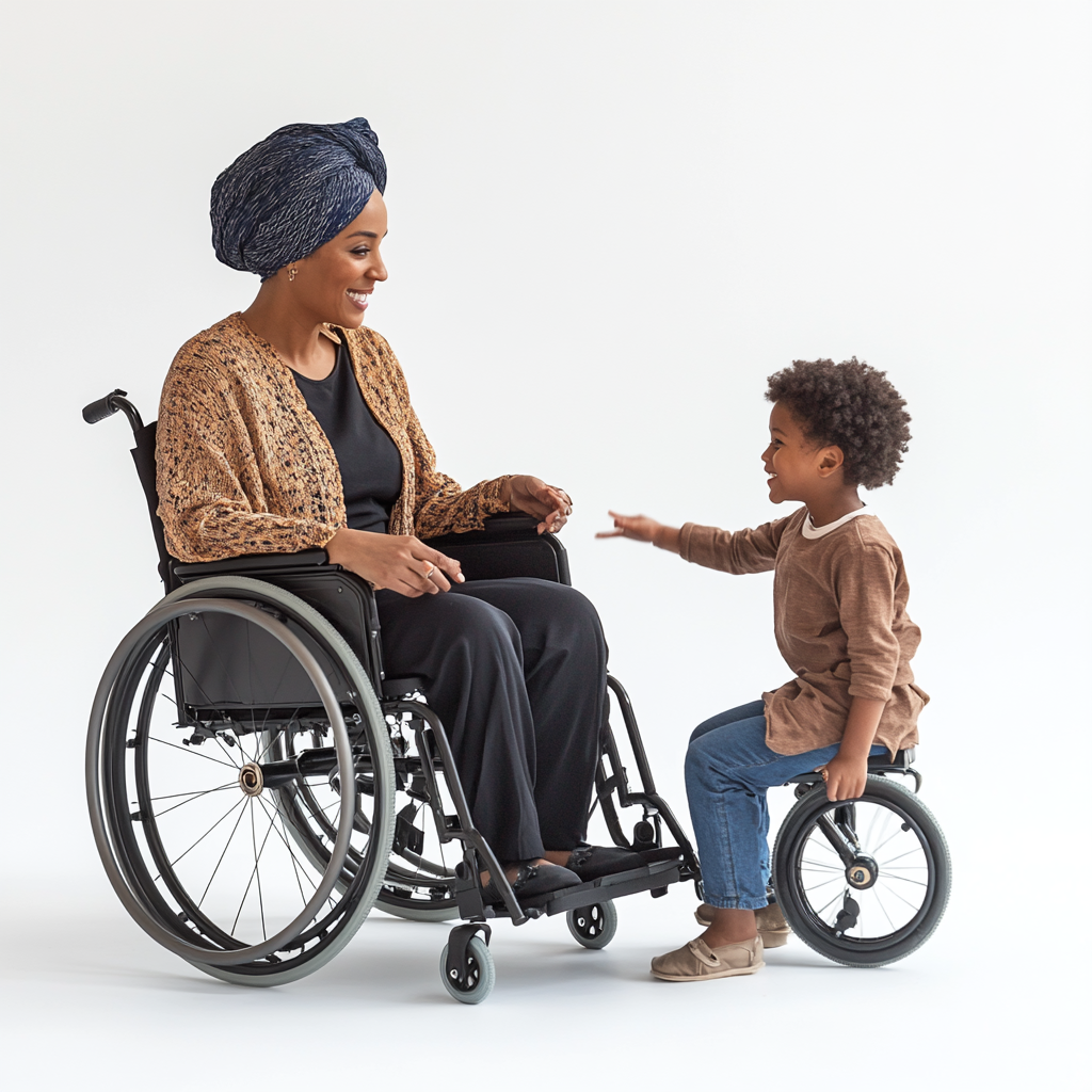 A Smiling Woman in a Turban Talks