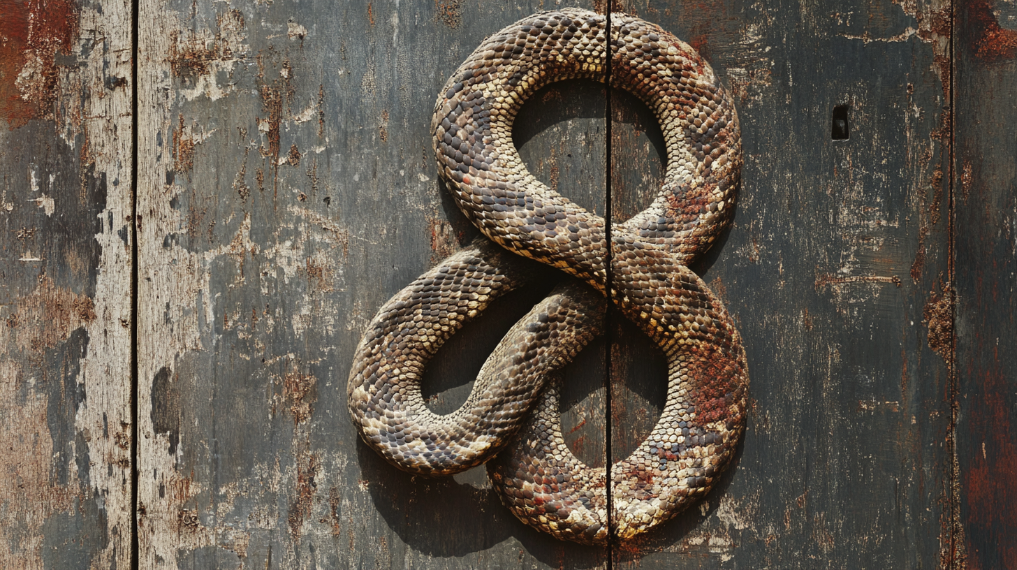 A Snake Coiled as 8 on Poster