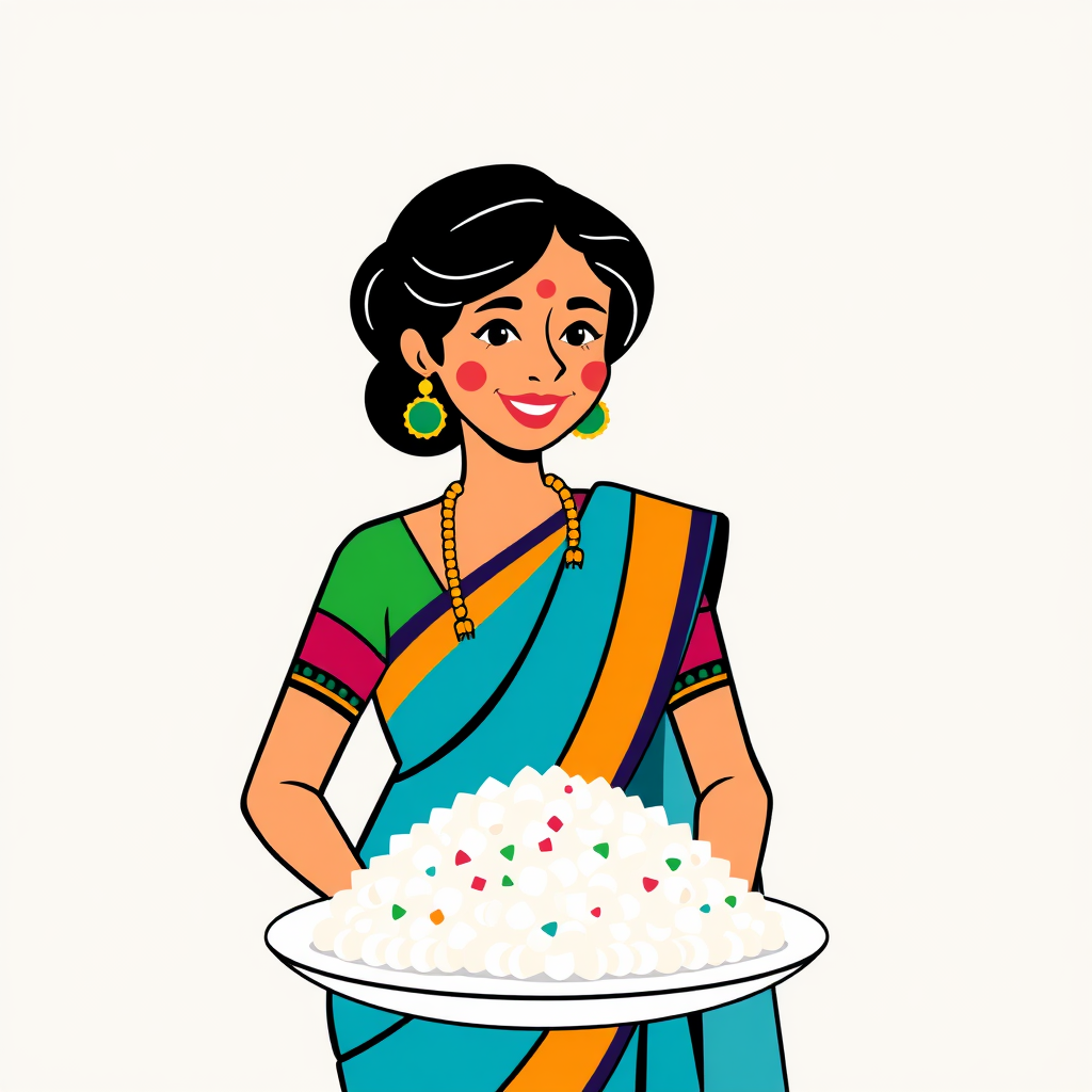 A South Indian Mother Serving Rice, Logo Design