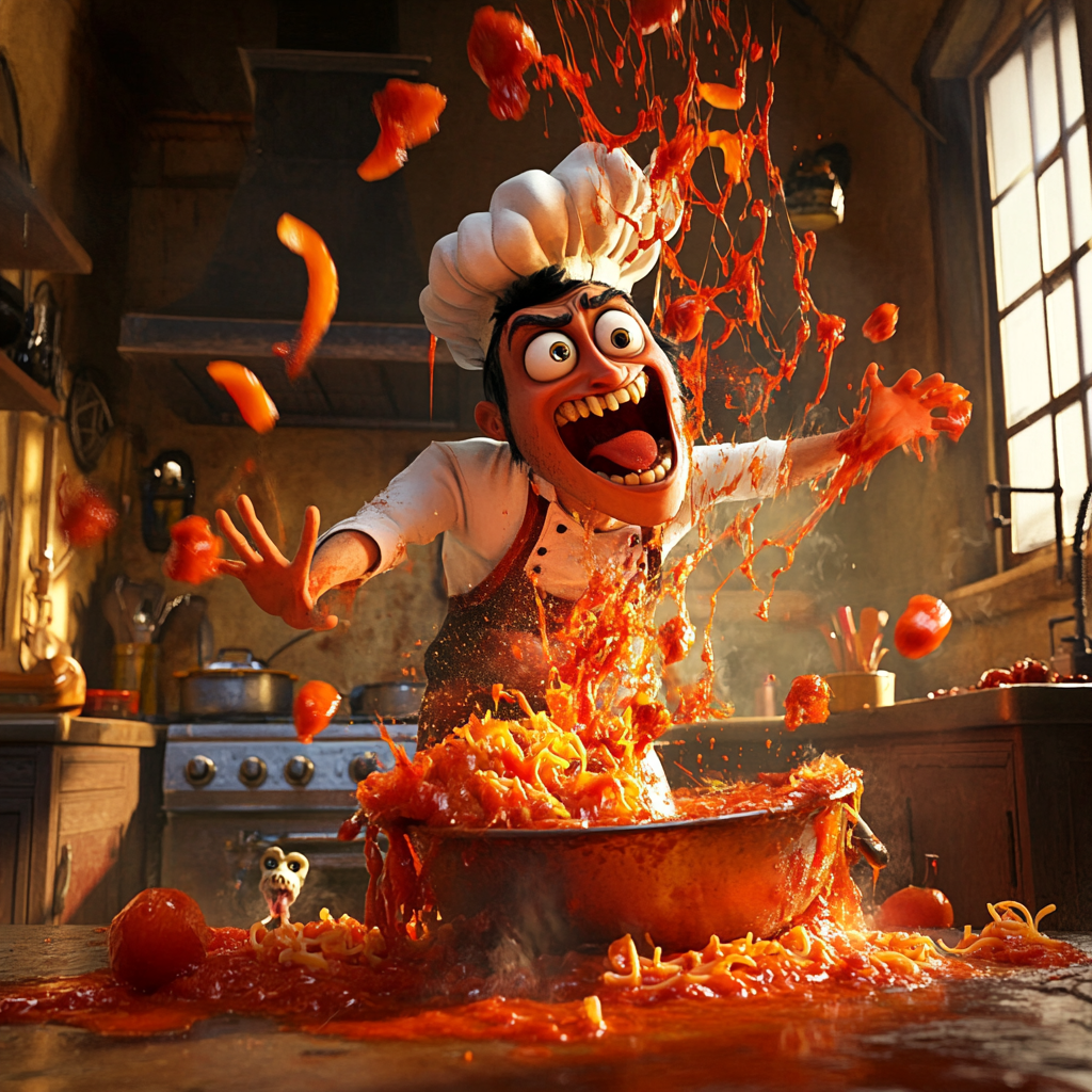 A Spooky Halloween Italian Chef, Disney Poster