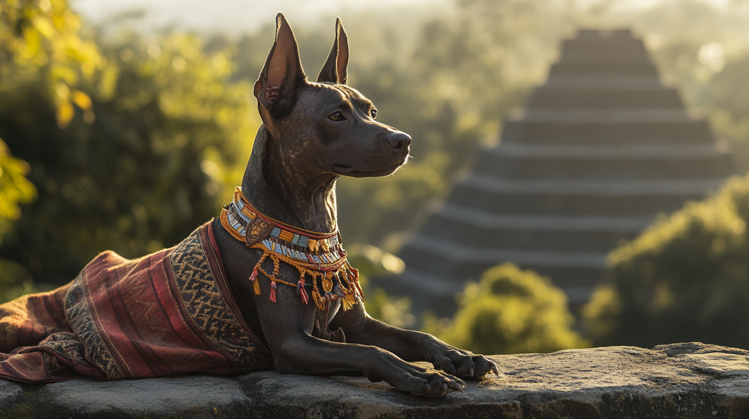 A Strong Beauty Xoloitzcuicle at Aztec Pyramid