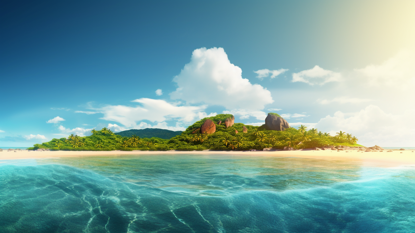 A Stunning Paradise Landscape for PowerPoint Background