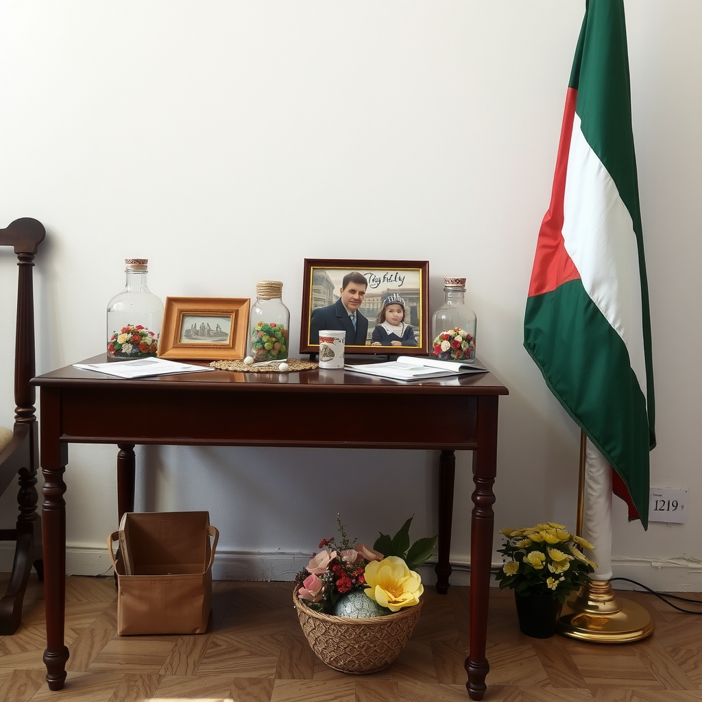 A Table, Picture, Palestinian Flag, Age, Childhood, Martyrdom