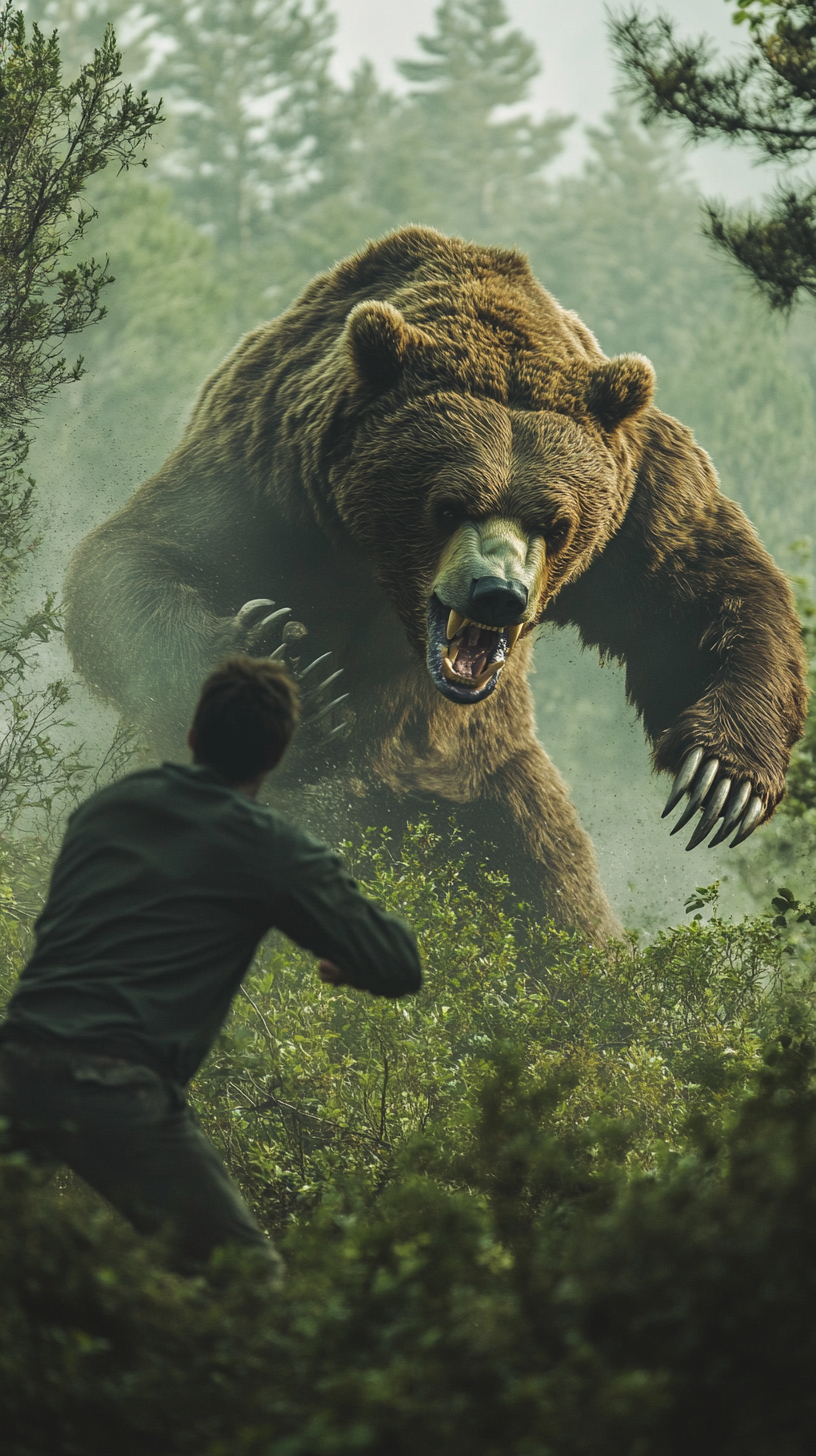 A Terrifying Encounter with a Brown Bear