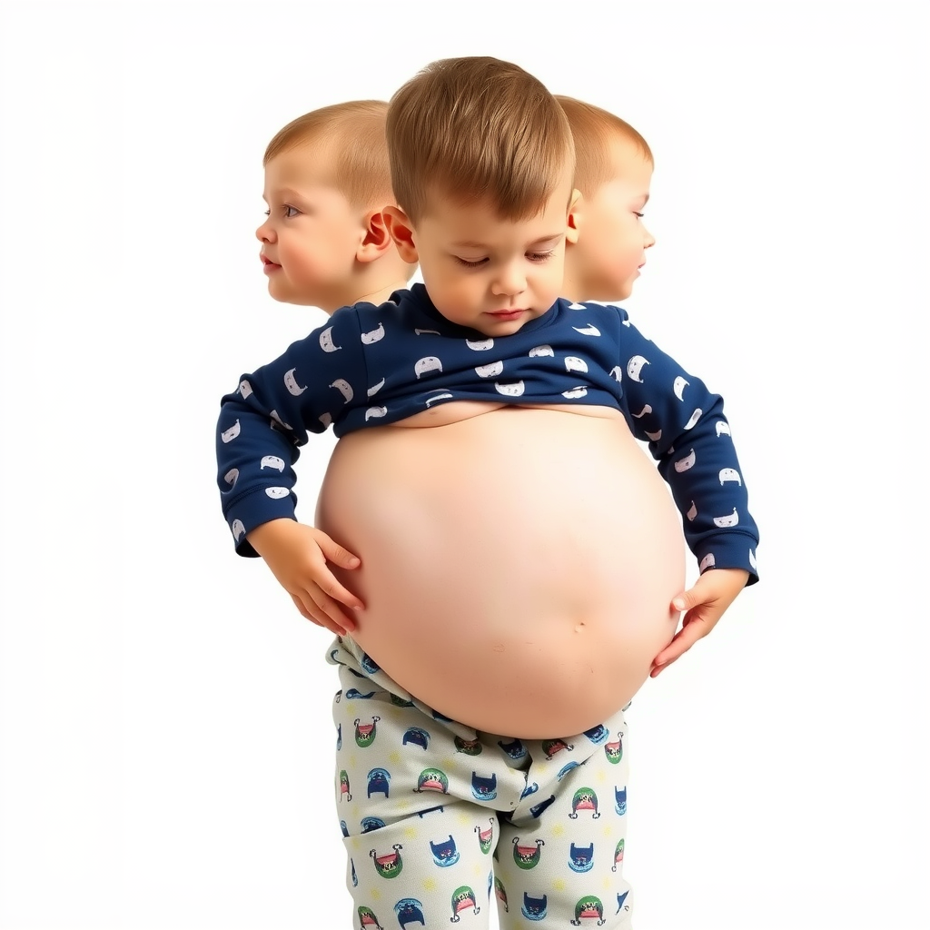 A Toddler's Belly Growing Bigger and Rounder