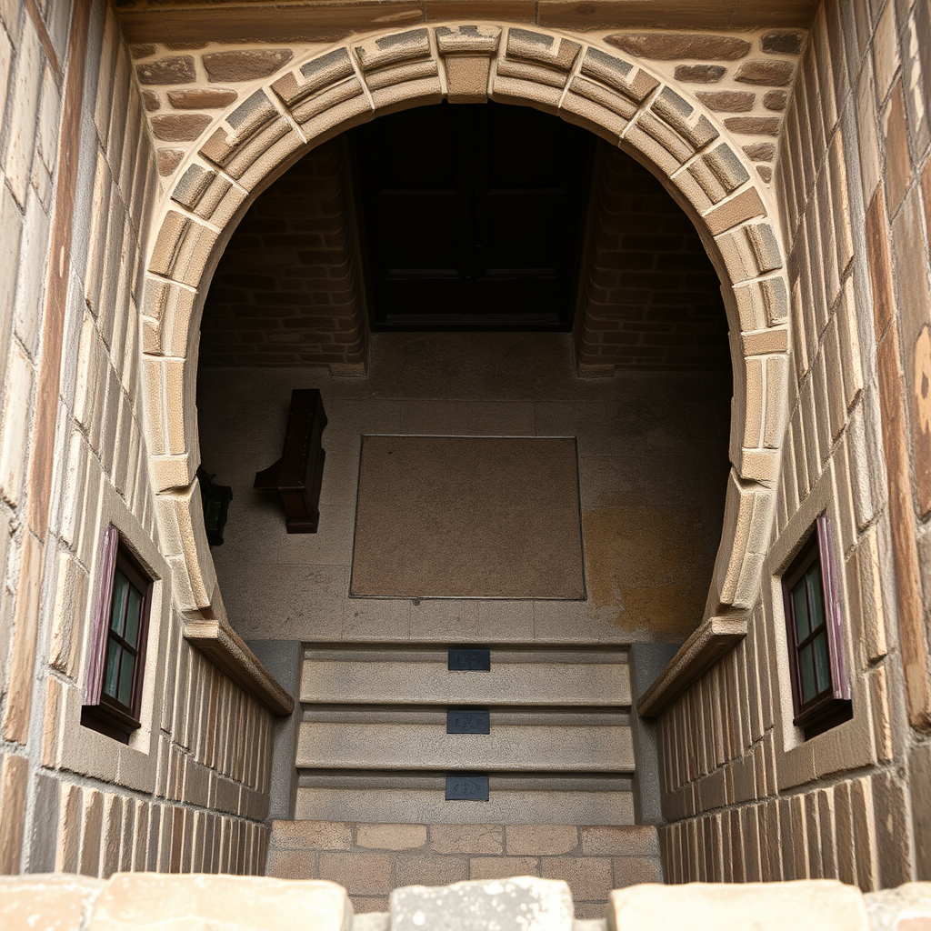 A Top View of a 14th Century Castle Foyer