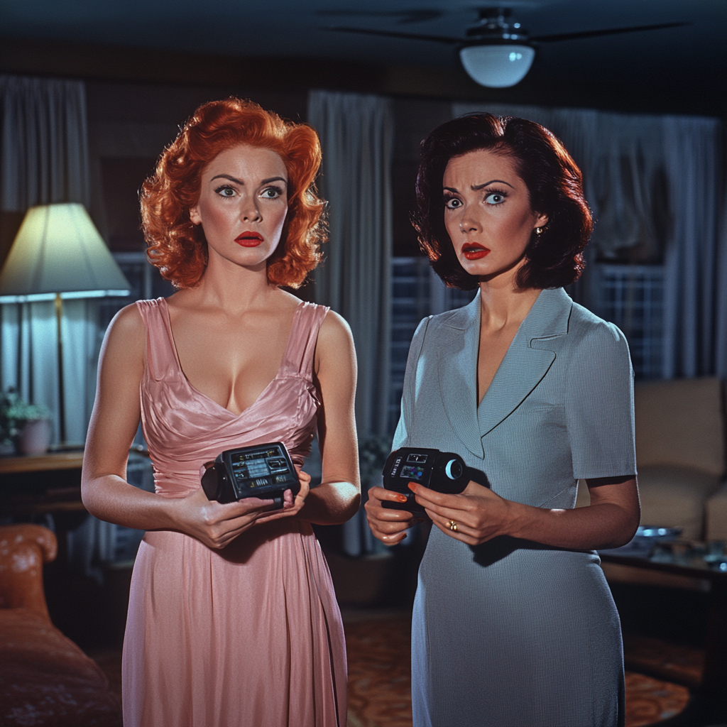 A Twilight Zone image of two women.