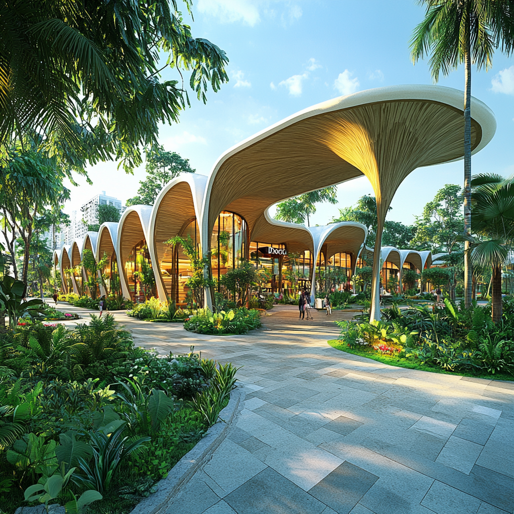 A Vietnamese-inspired rest stop with eco-friendly design.