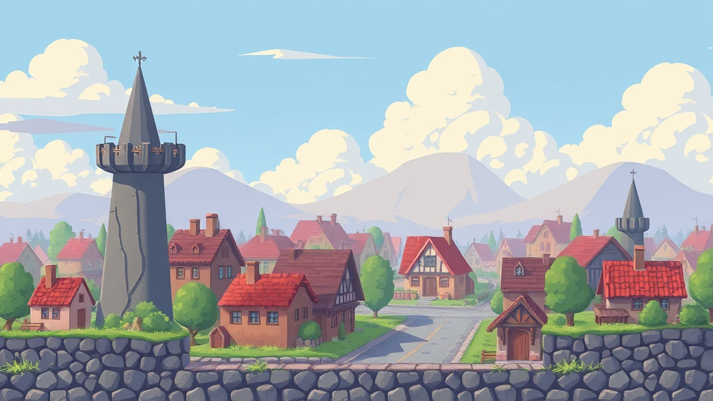 A Wide View of a Simple Town Platformer