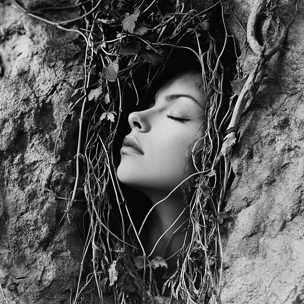 A Woman in the Wilderness with Vines