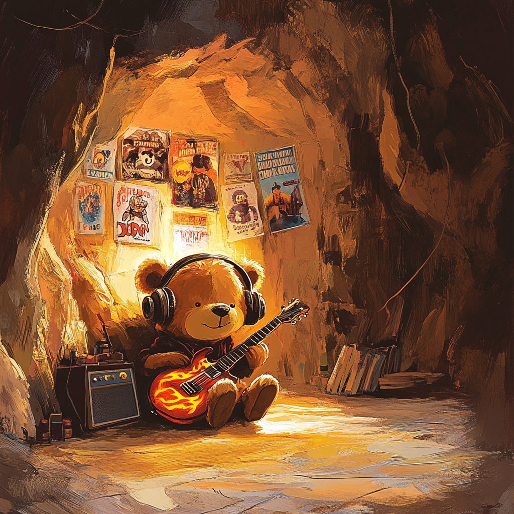 A Young Bear's Dream: Rock Star in Cave