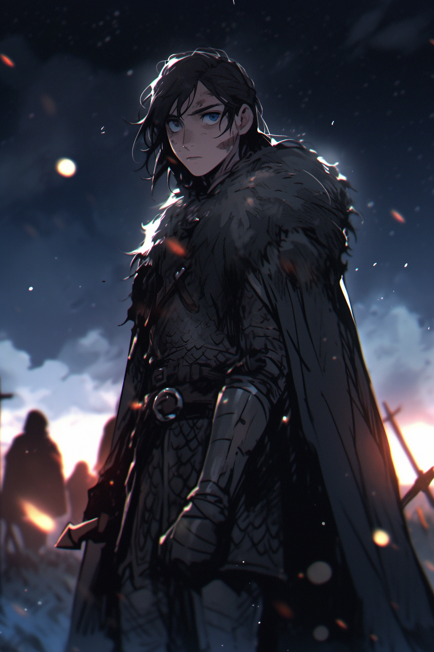 A Young King in the North at Night