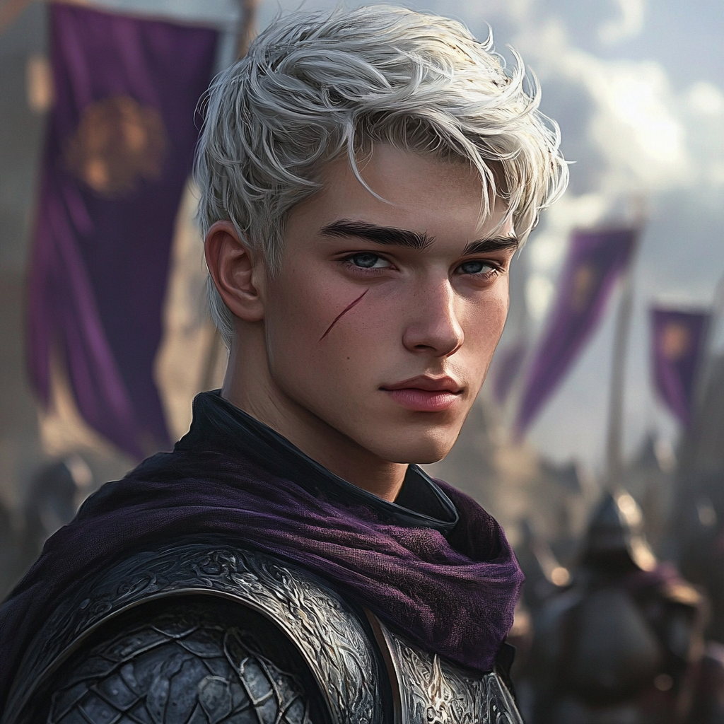 A Young Valyrian Knight in Elegant Armor