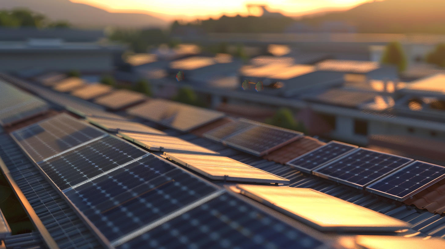 A beautiful commercial photo of solar panels.