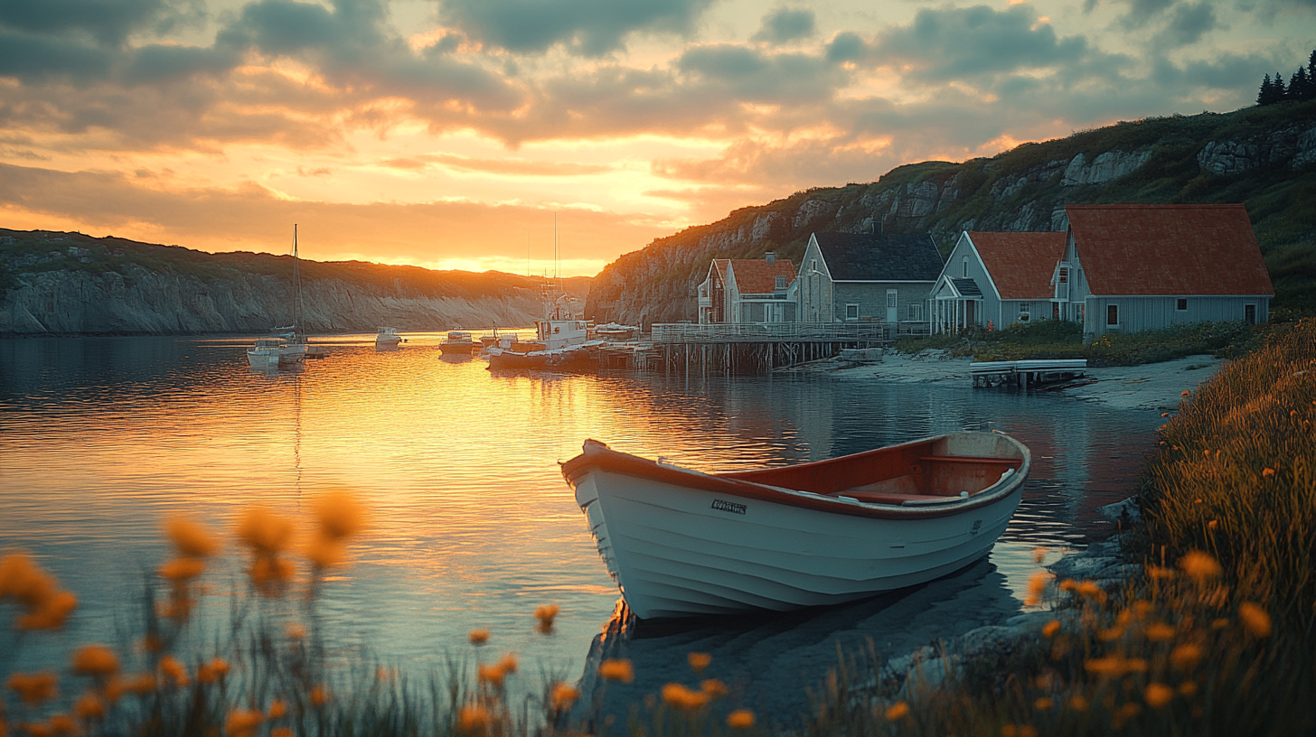 A beautiful eco-resort at the Golden Hour