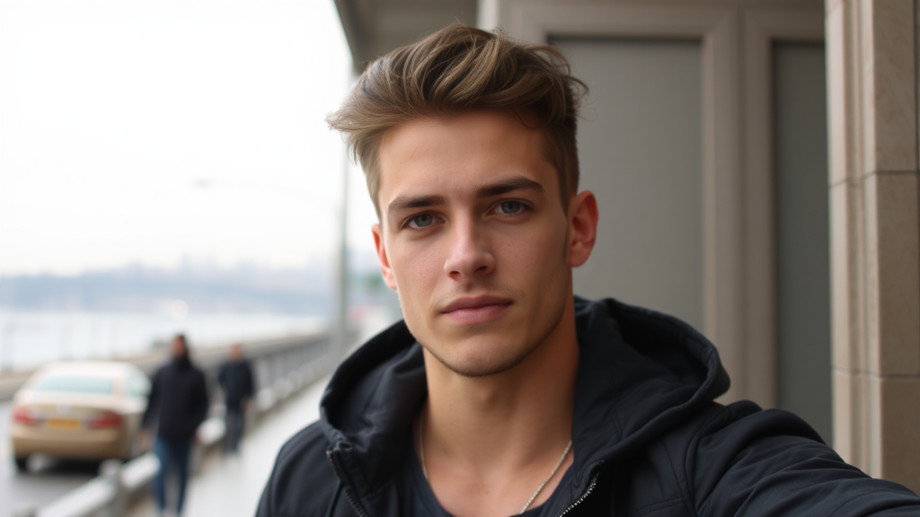 A boy's attractive profile photo in Istanbul.