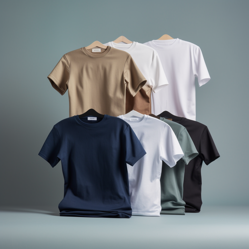 A collection of cotton t-shirts and shorts