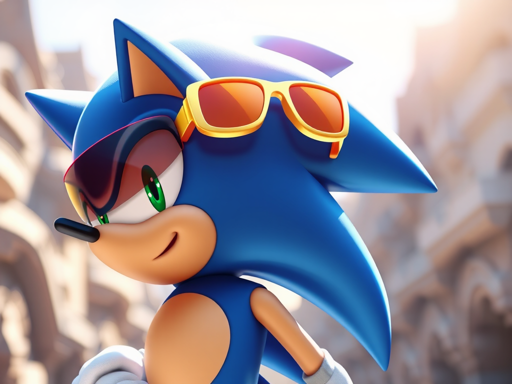 A cool Sonic hero wearing sunglasses.