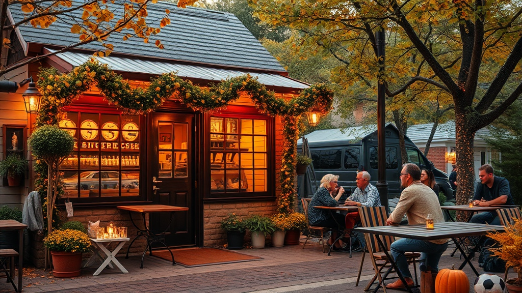 A cozy fall day at the coffee shop.