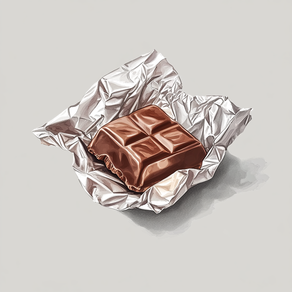 A detailed chocolate clipart in watercolor