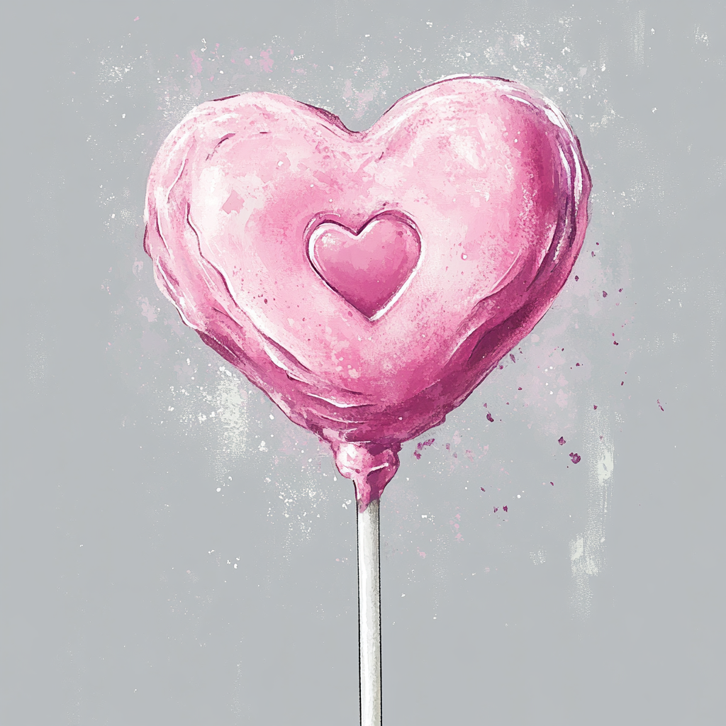 A detailed watercolor Valentine's day clipart