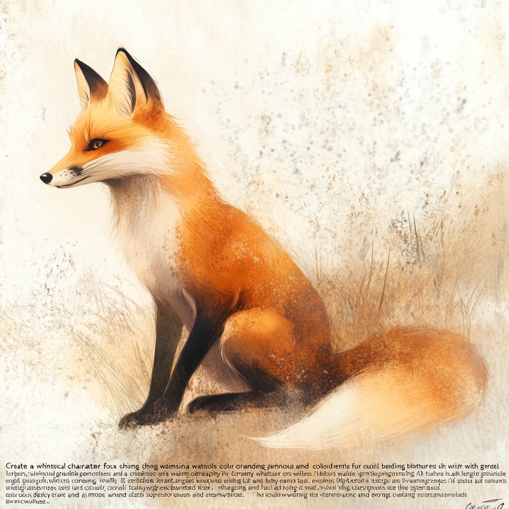 A dreamlike, ethereal fox exploring a misty forest.