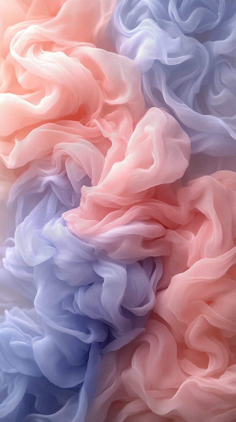 A dreamy dance of pastel colors in waves