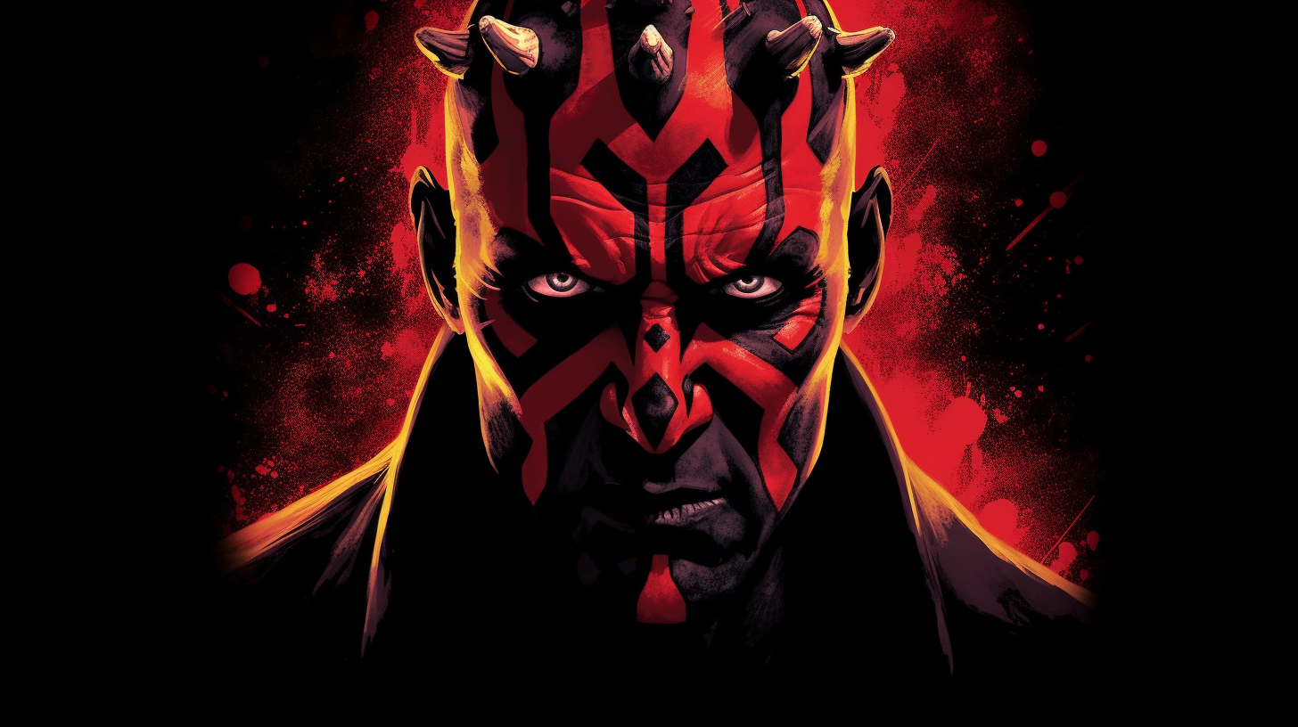 A fierce Sith Lord Darth Maul portrait