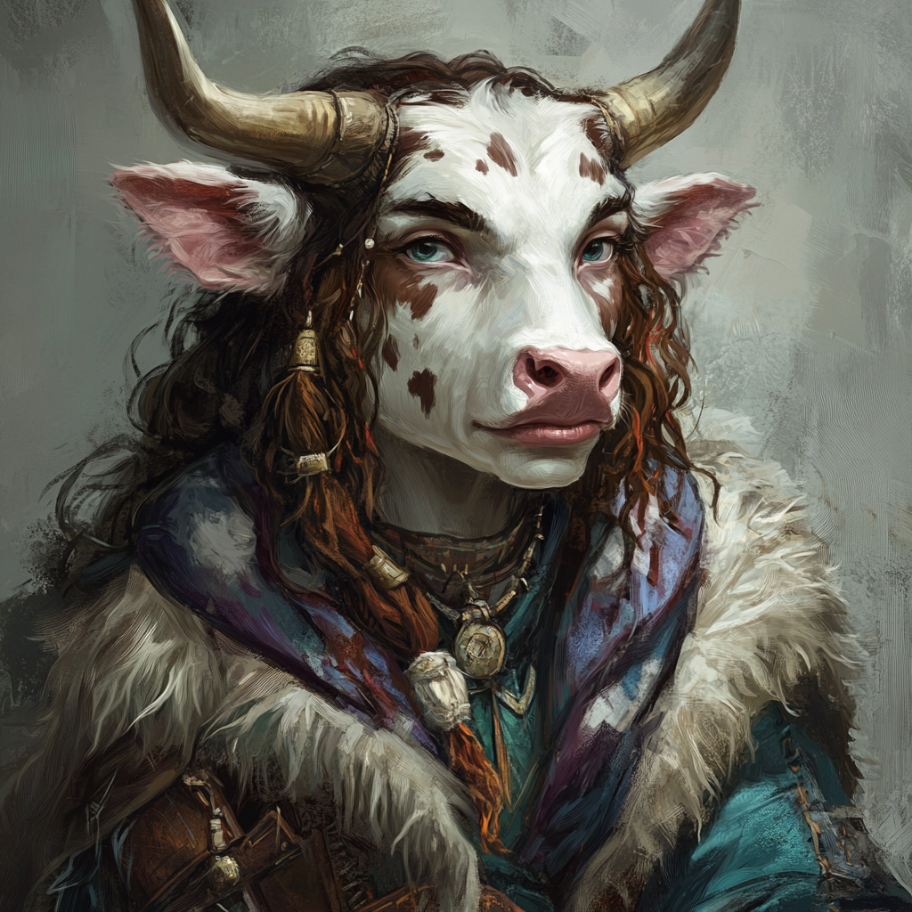 A furry giant cow-likelady from DnD.