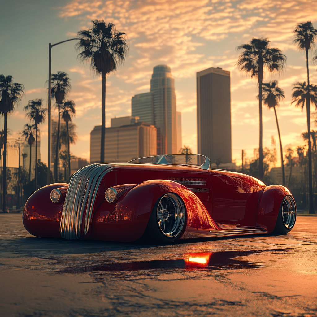 A futuristic low rider car from East LA.