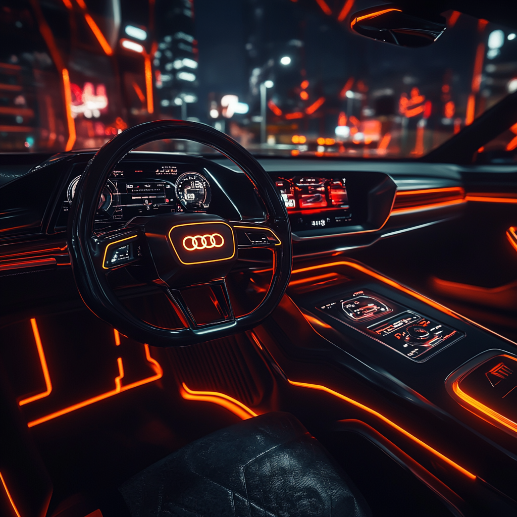 A futuristic reimagined interior of first-generation Audi TT.