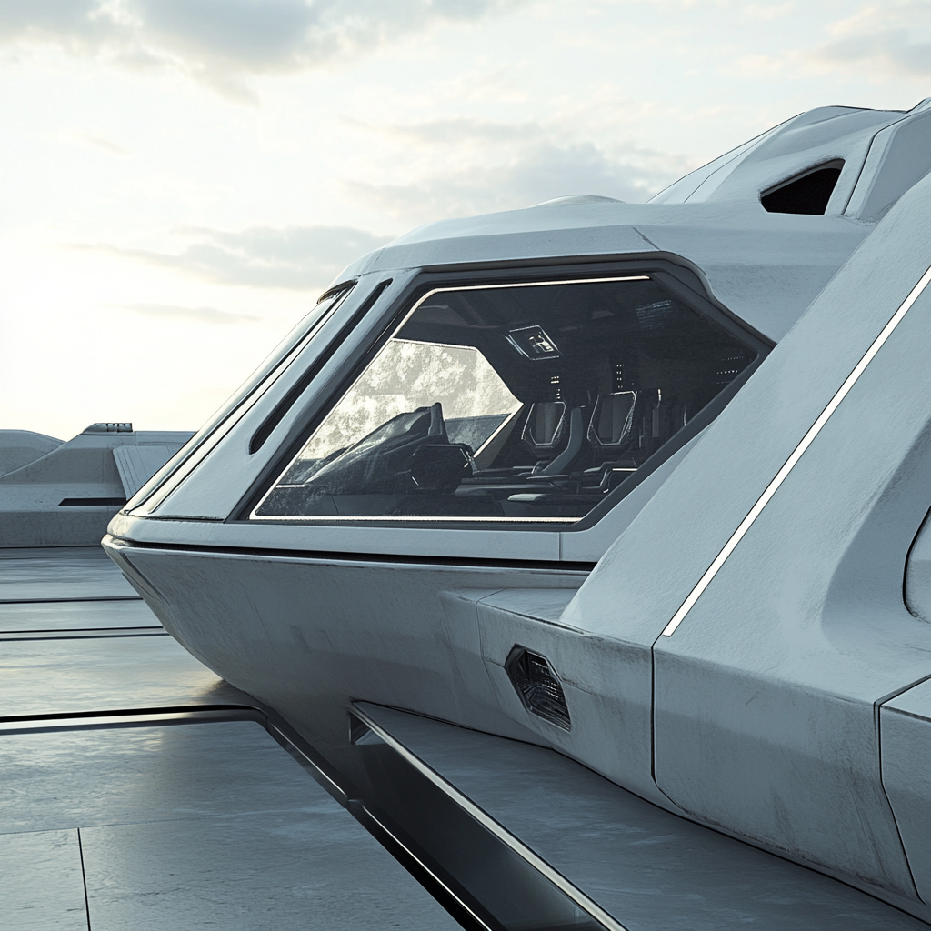 A futuristic research ship with a hidden command post