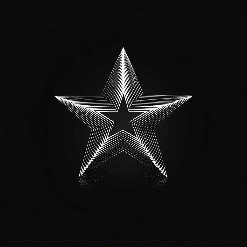 A futuristic star logo for fashion finance.