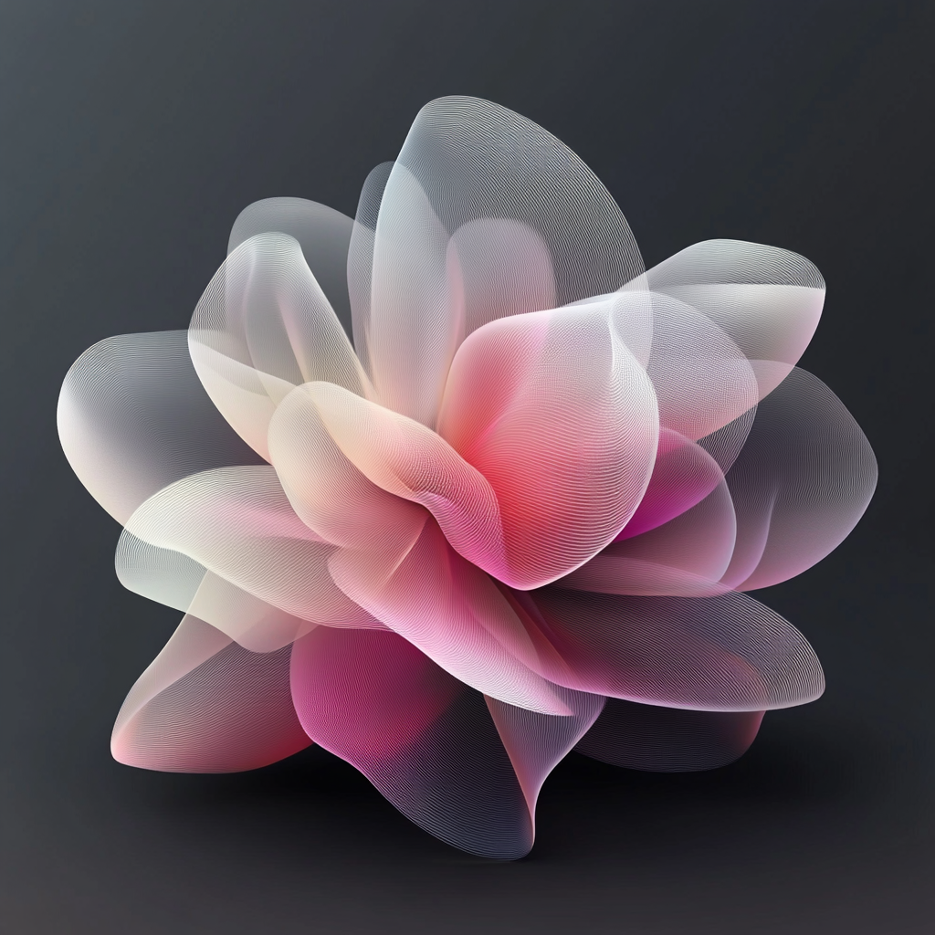 A gradient geometric flower in Blend Tool style