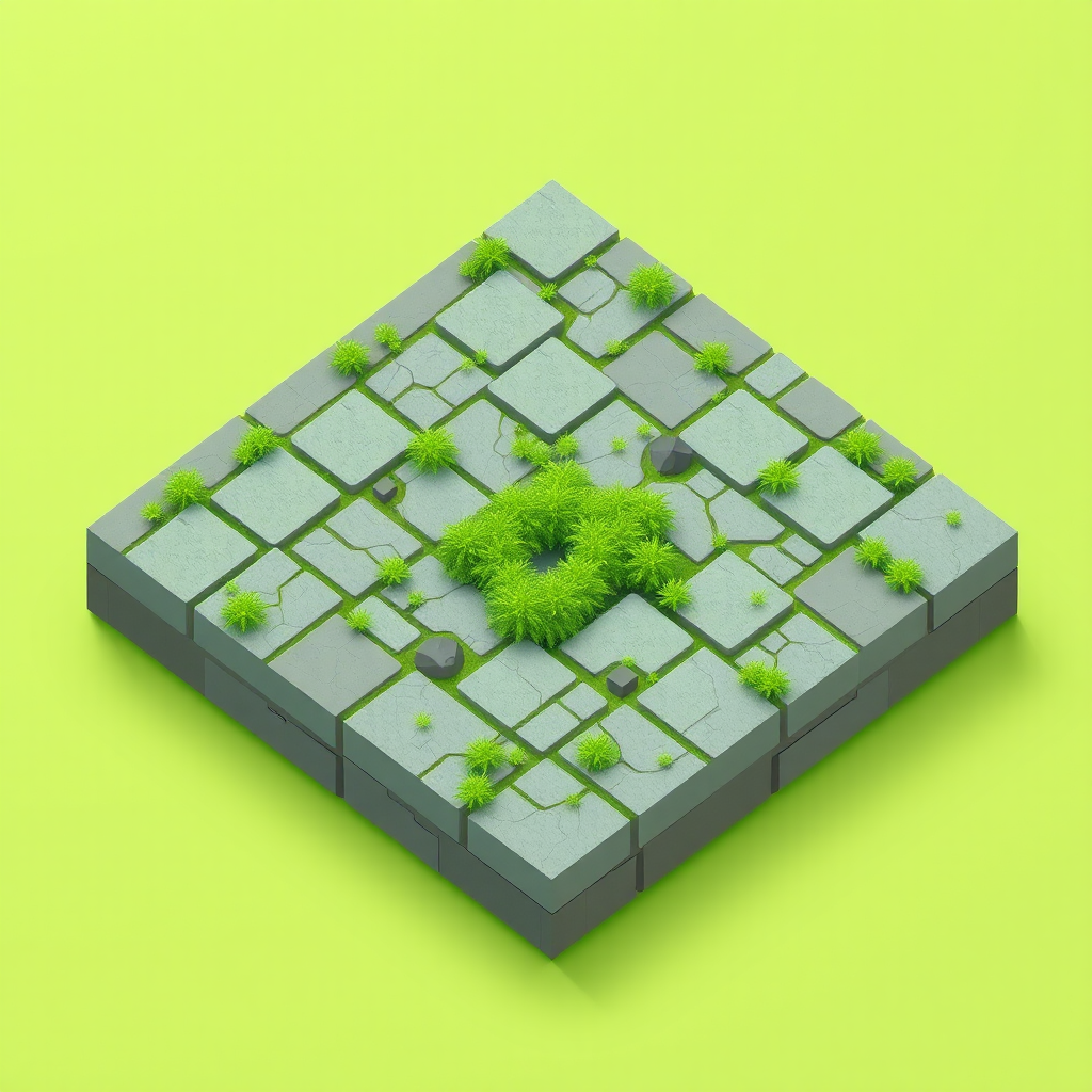 A grassy isometric tilemap asset.