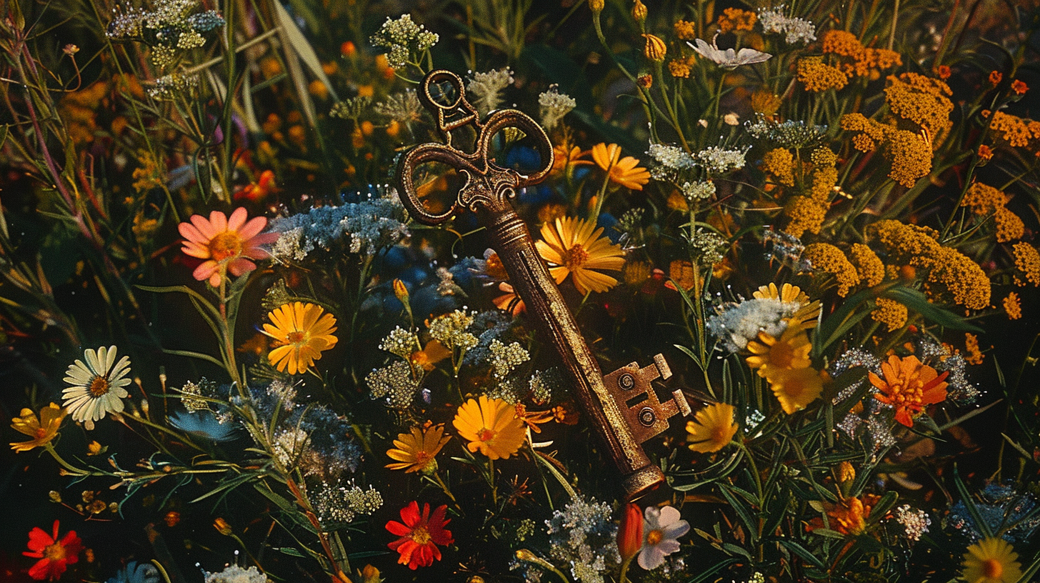 A key in flowers: discovering new beginnings