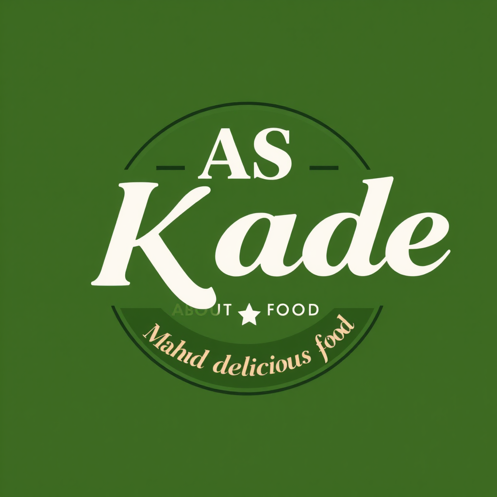 A logo for AS KADE food: Mahd delicious.